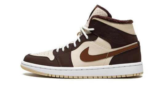 Jordan 1 MID SE WMNS "Brown Basalt Fleece"