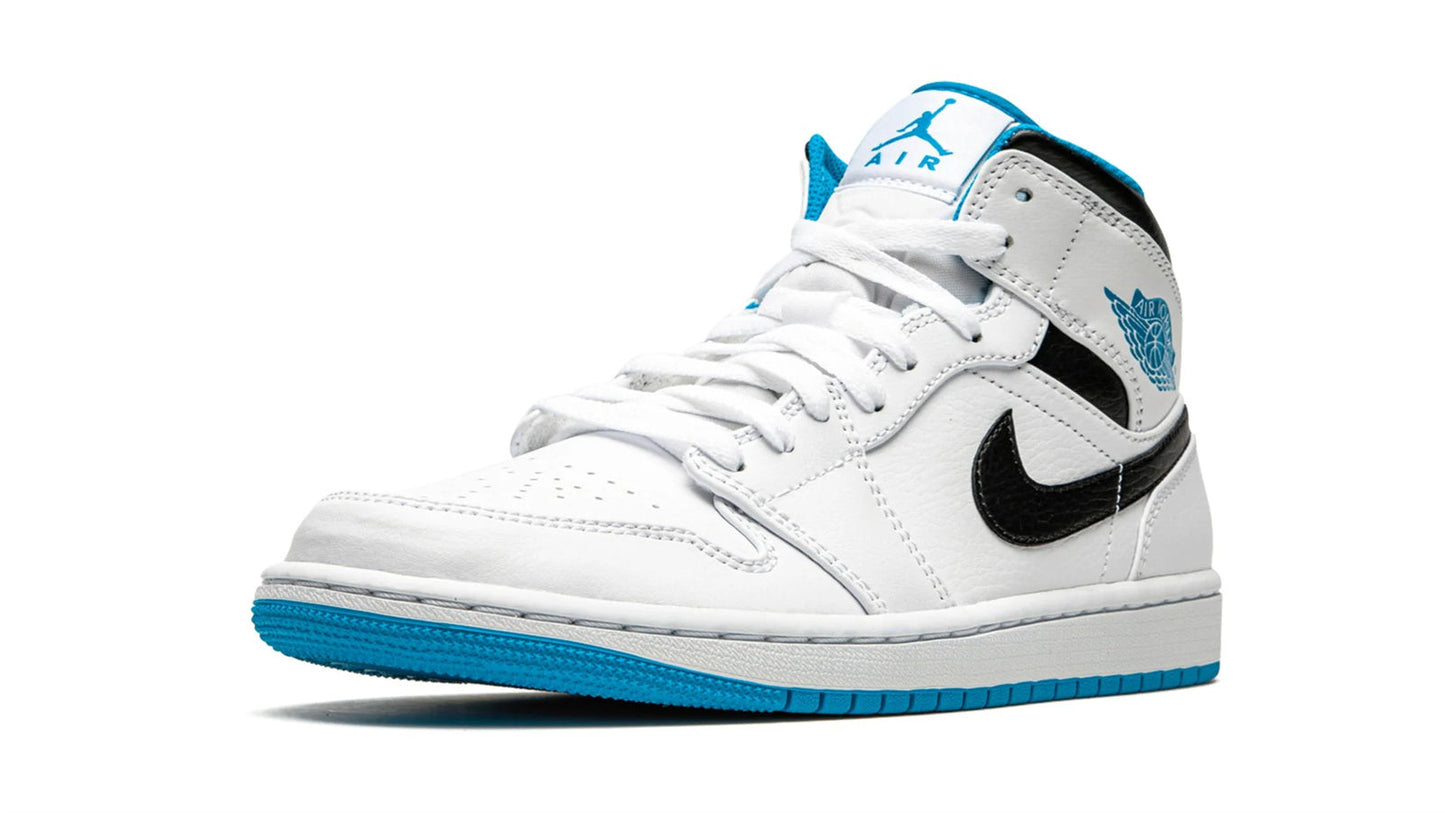 Jordan 1 Mid "White / Laser Blue"