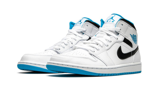 Jordan 1 Mid "White / Laser Blue"