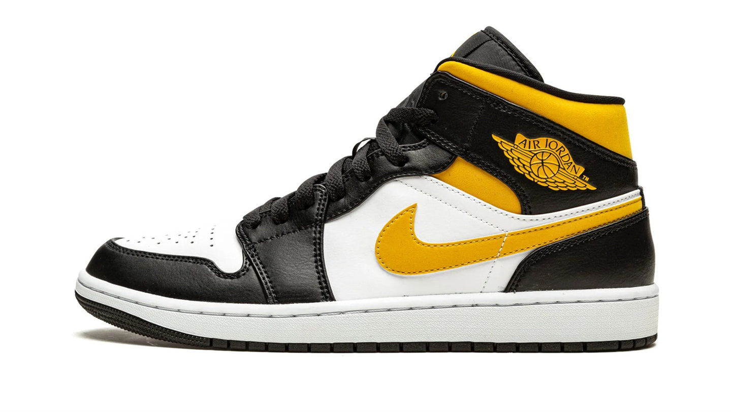 Jordan 1 Mid "White / Pollen / Black"