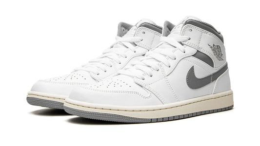 Jordan 1 Mid "White / Stealth Grey"