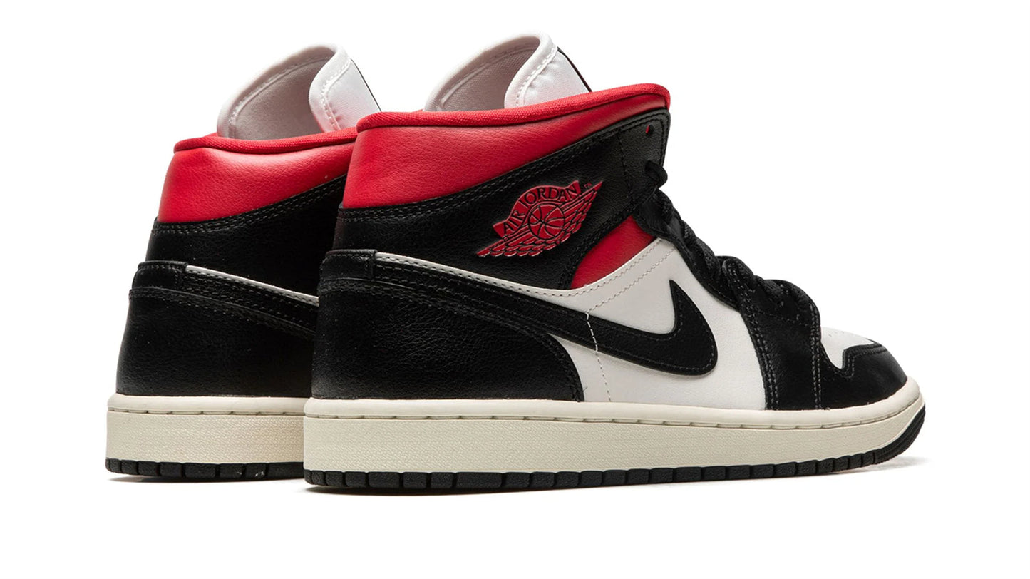 Jordan 1 MID WMNS "Black / Gym Red / Sail"