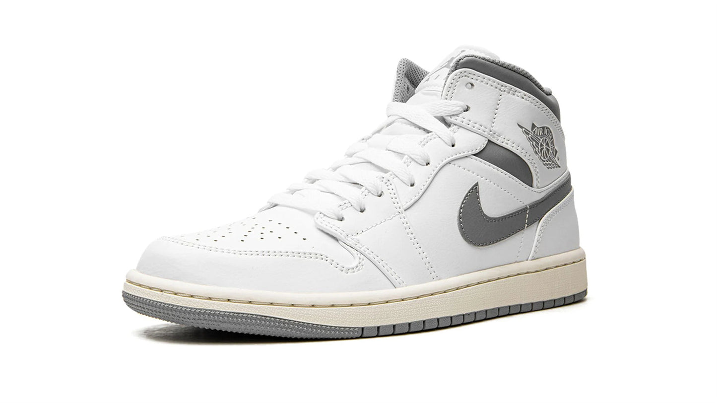 Jordan 1 Mid "White / Stealth Grey"