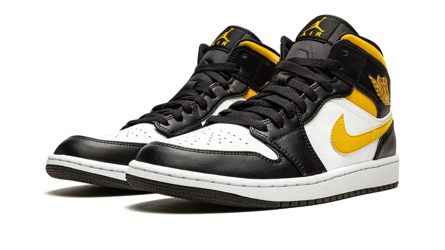 Jordan 1 Mid "White / Pollen / Black"